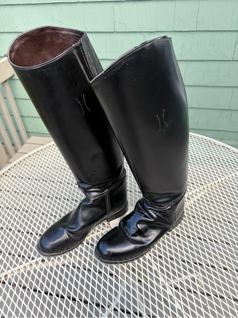 Devon-Aire Tall Riding Boots Women’s 10W Black Equestrian Boots Leather